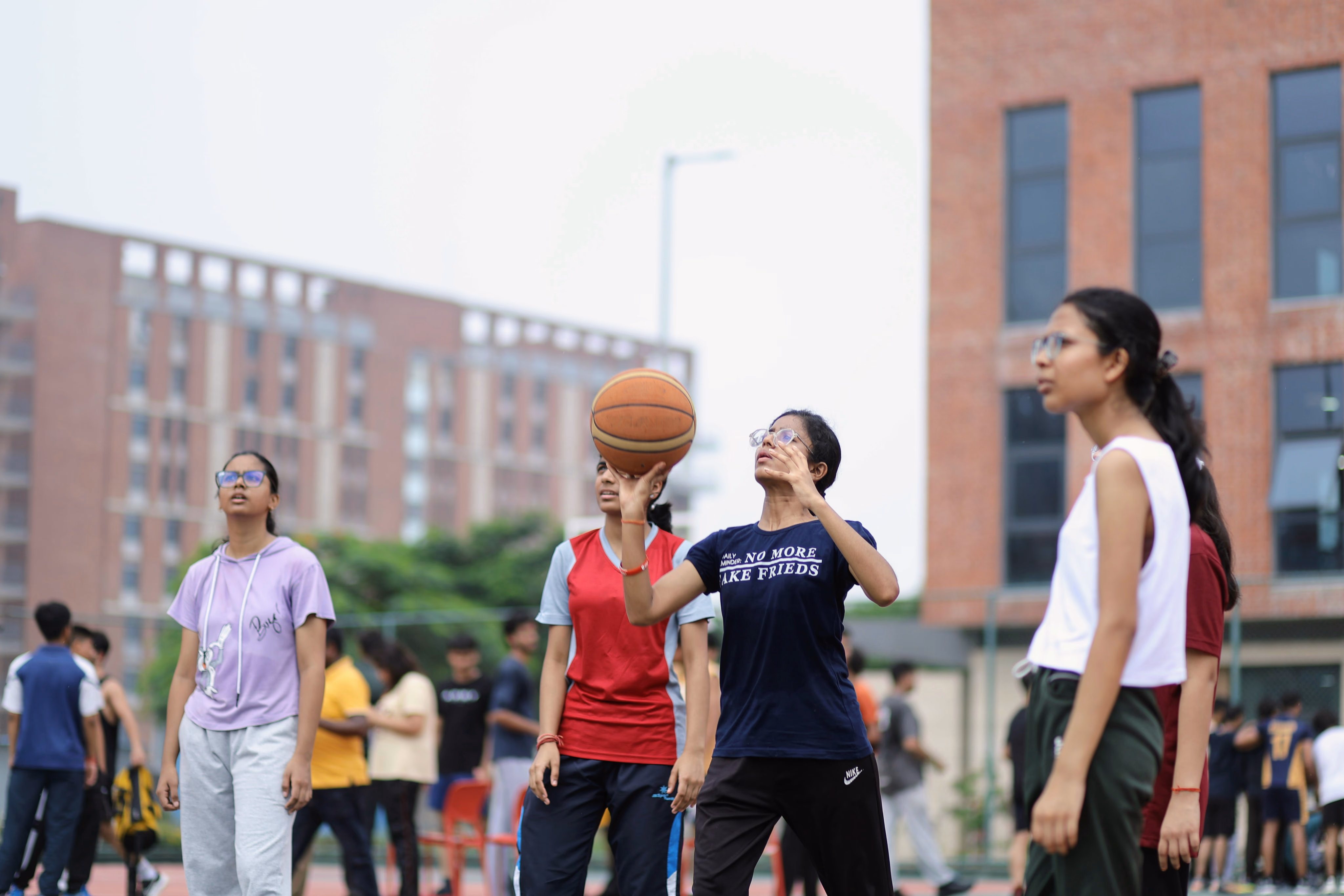 Students playing together on the Rishihood campus